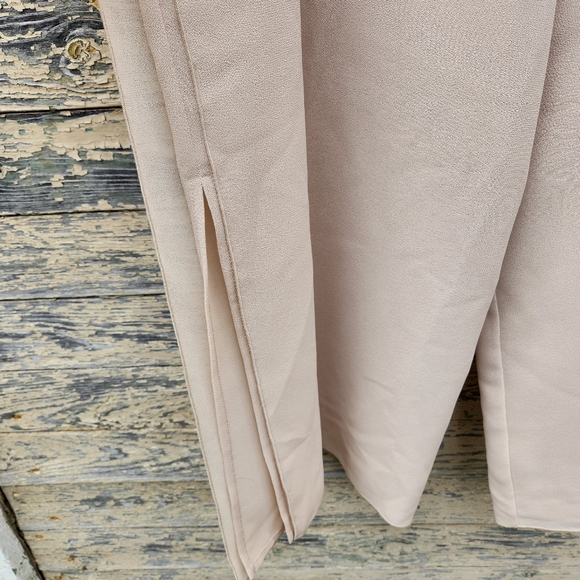 NWT Linda Lundstrom Elegant Sheer Wide Leg Pants with Split Hem Size 16 - Picture 9 of 10